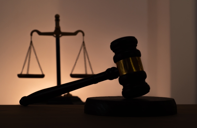 judge's gavel and scales of justice